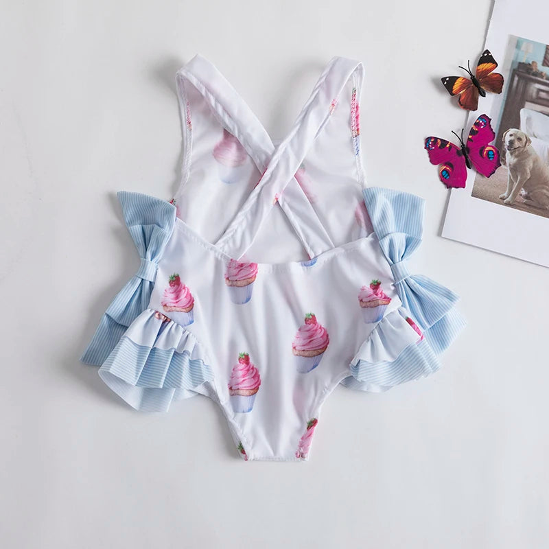 Girls' one-piece swimsuit