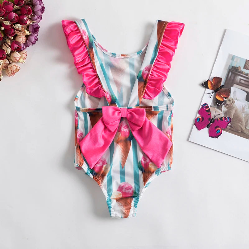 Girls' one-piece swimsuit