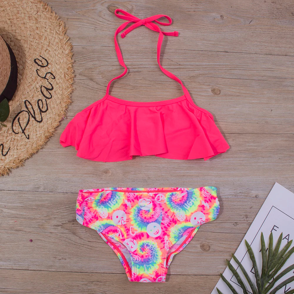 Two-piece swimsuit for girls 5 to 14