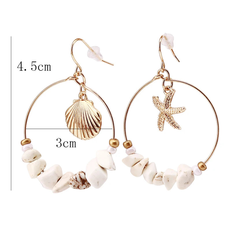 Boucles d'oreilles en Coquillage